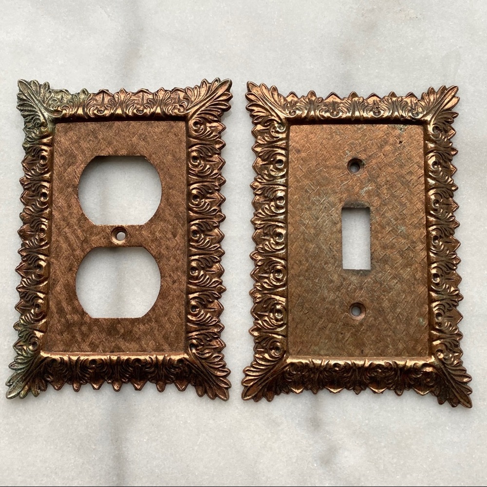 Vintage Real Copper Switch Plate & Outlet Cover